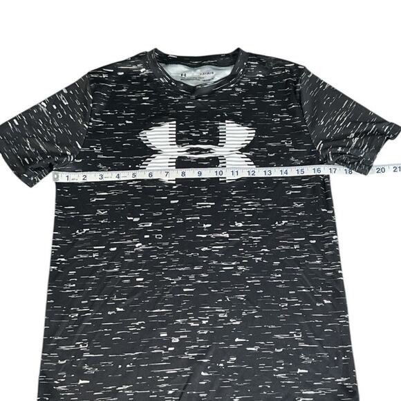 Under Armour Boys Loose Heat Gear Big Logo Printed Short Sleeve Size Youth Large - Picture 4 of 8